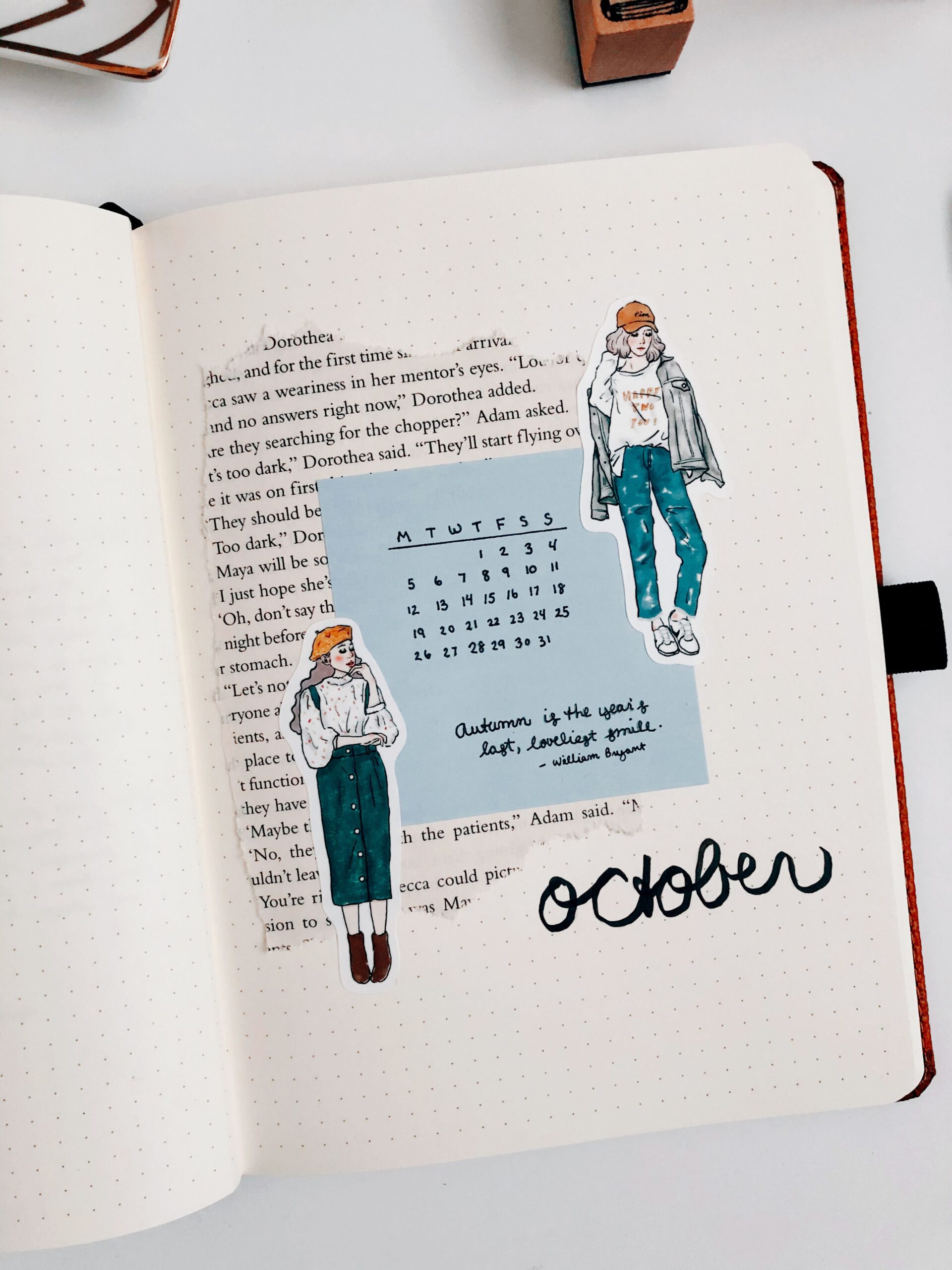 Minimal bullet journal - monthly cover page